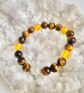 Citrine, Tiger's Eye and Selenite
