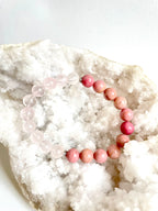 Morganite and Pink Rhodochrosite