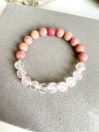 Morganite and Pink Rhodochrosite