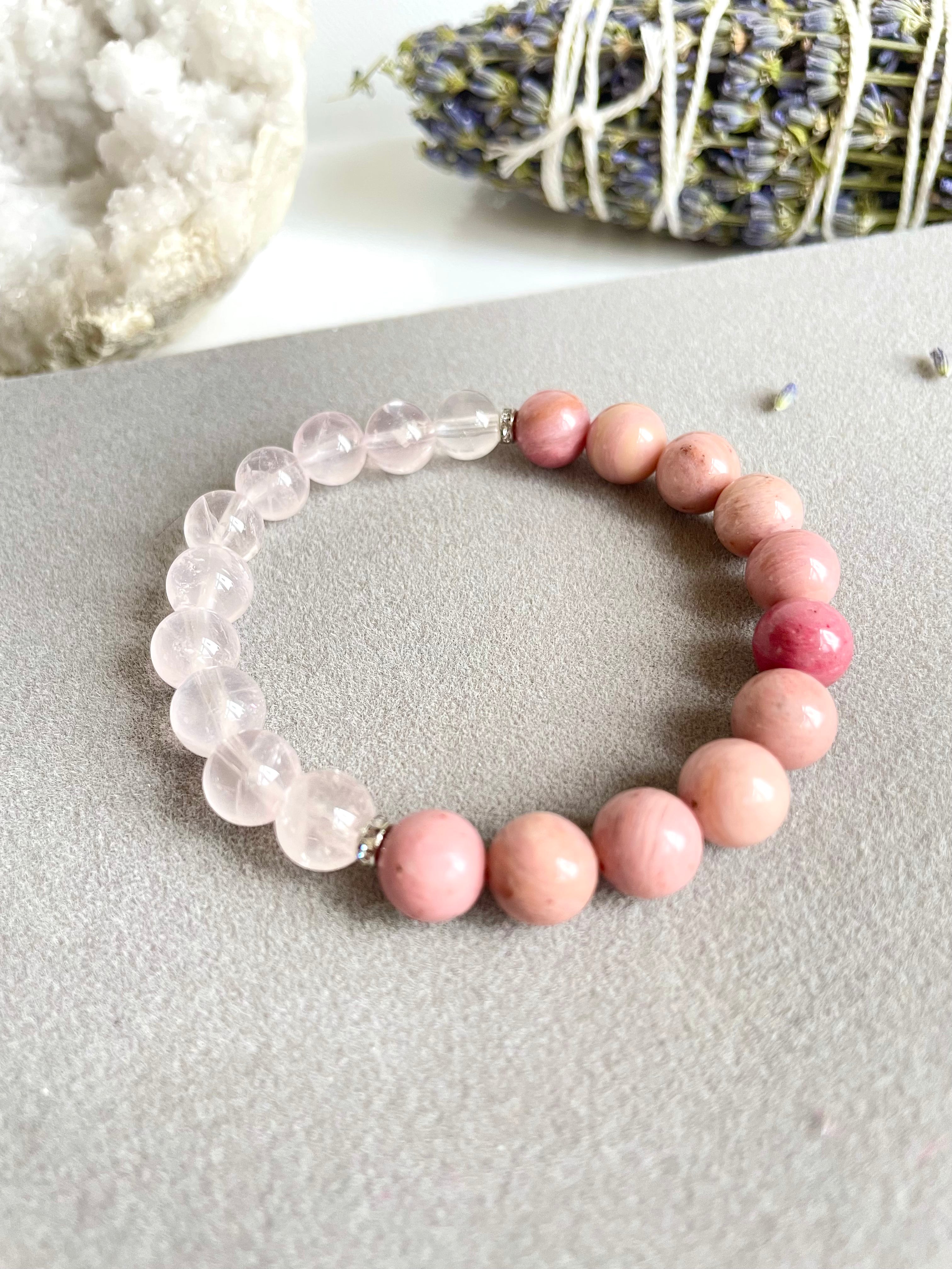 Morganite and Pink Rhodochrosite