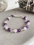 Amethyst, Clear Quartz and Rose Quartz