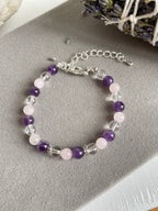 Amethyst, Clear Quartz and Rose Quartz
