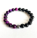 Obsidian and Purple Tiger’s Eye