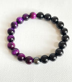 Obsidian and Purple Tiger’s Eye