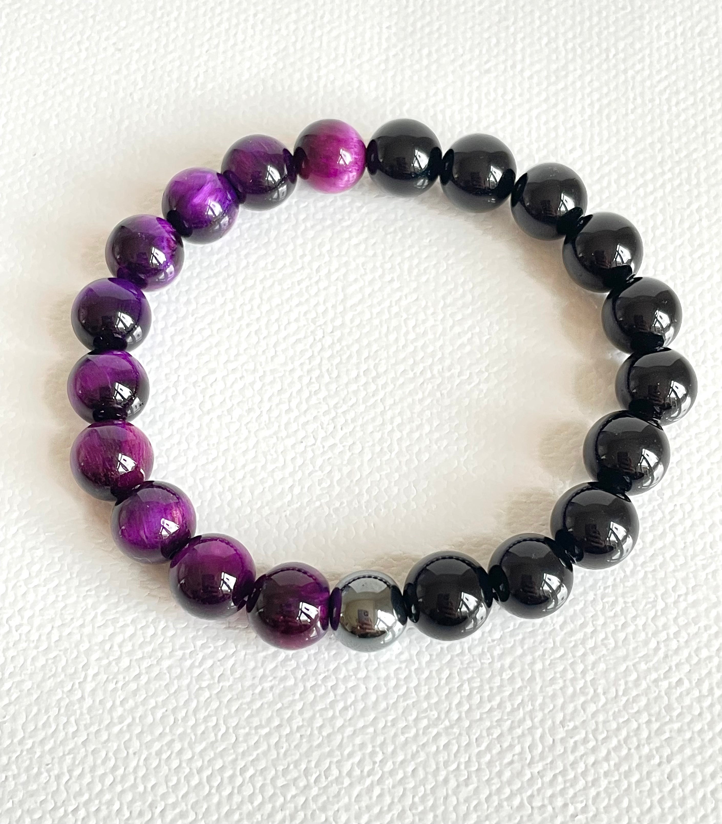 Obsidian and Purple Tiger’s Eye