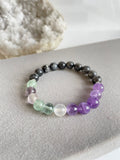 Fluorite, Amethyst and Labradorite
