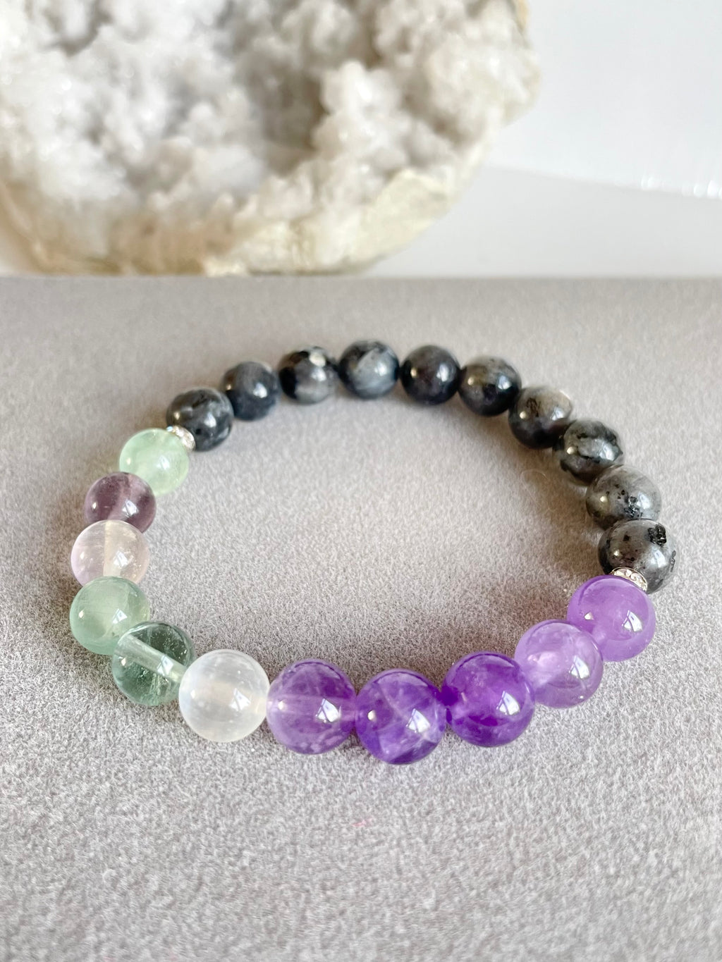 Fluorite, Amethyst and Labradorite