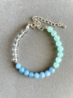 Angelite, Aquamarine and Clear Quartz