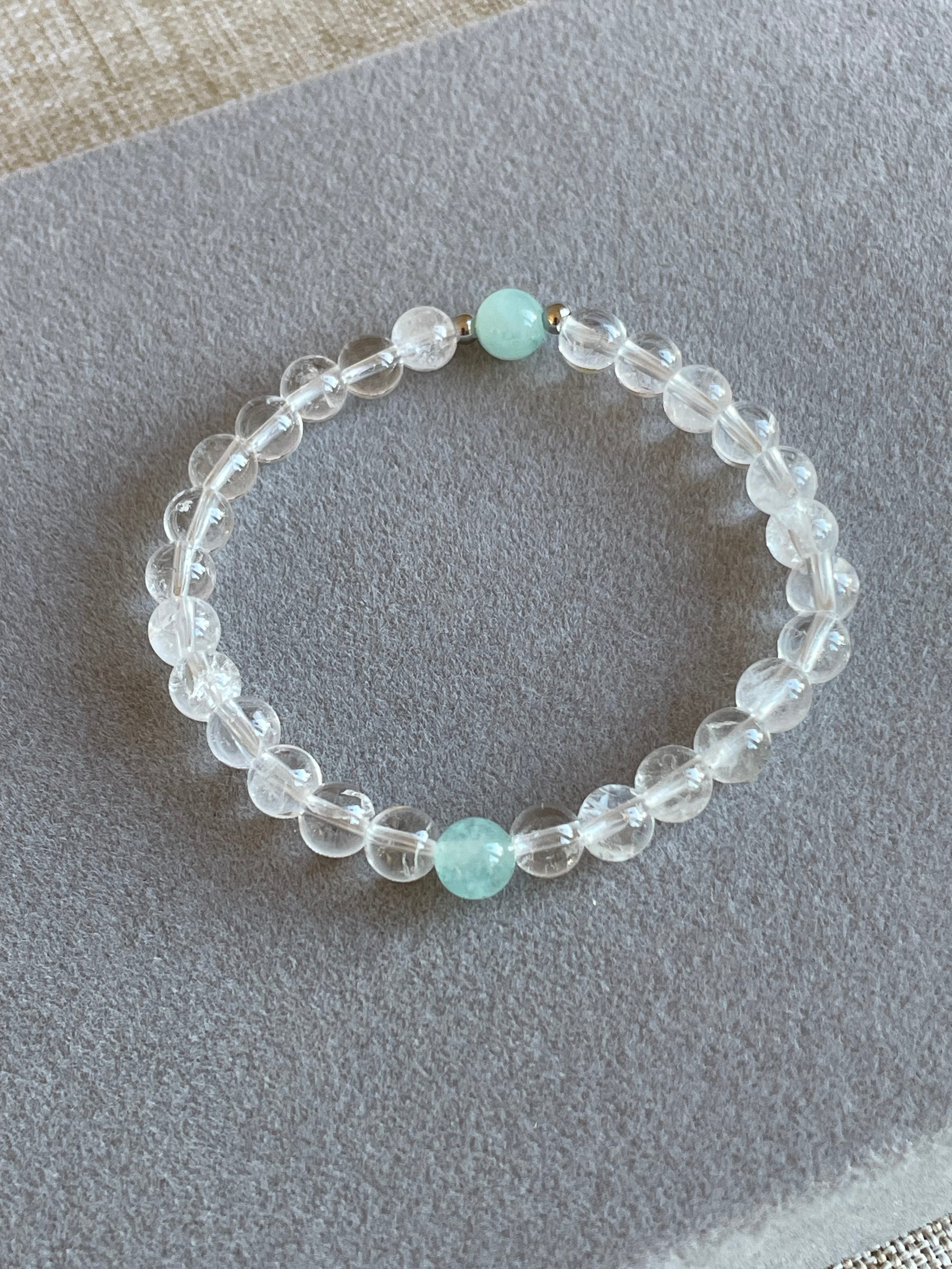 Clear Quartz and Angelite