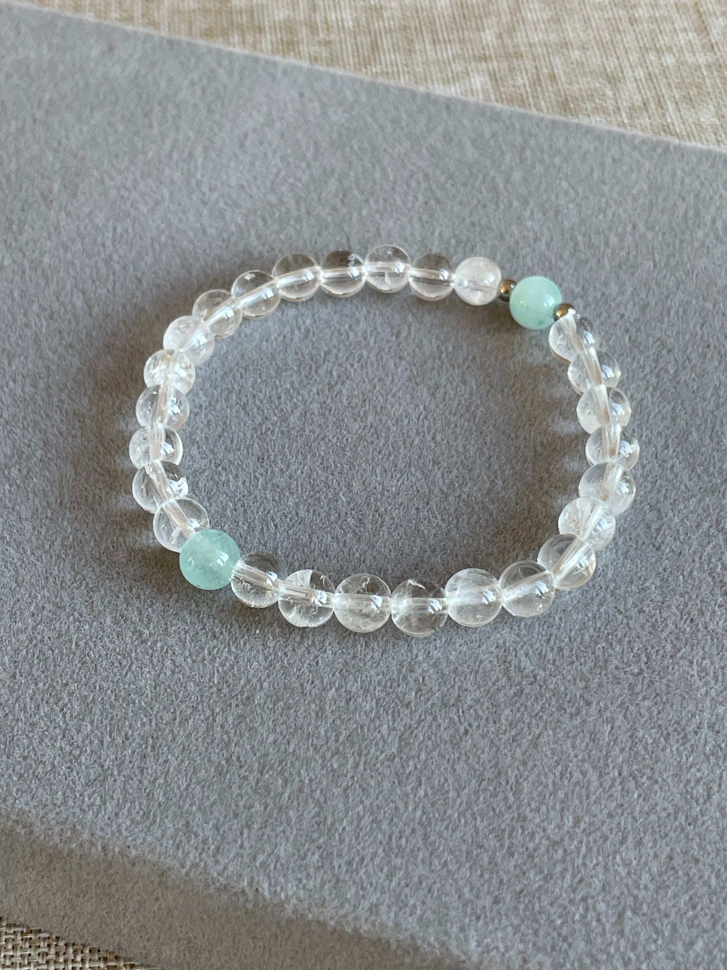 Clear Quartz and Angelite