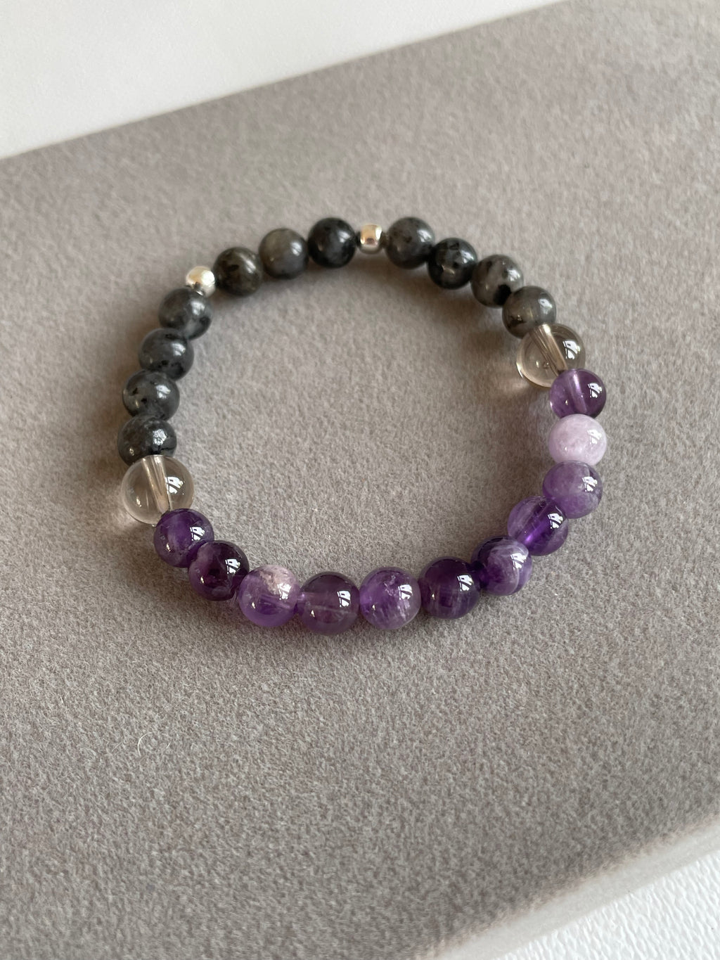 Labradorite, Amethyst and Smoky Quartz
