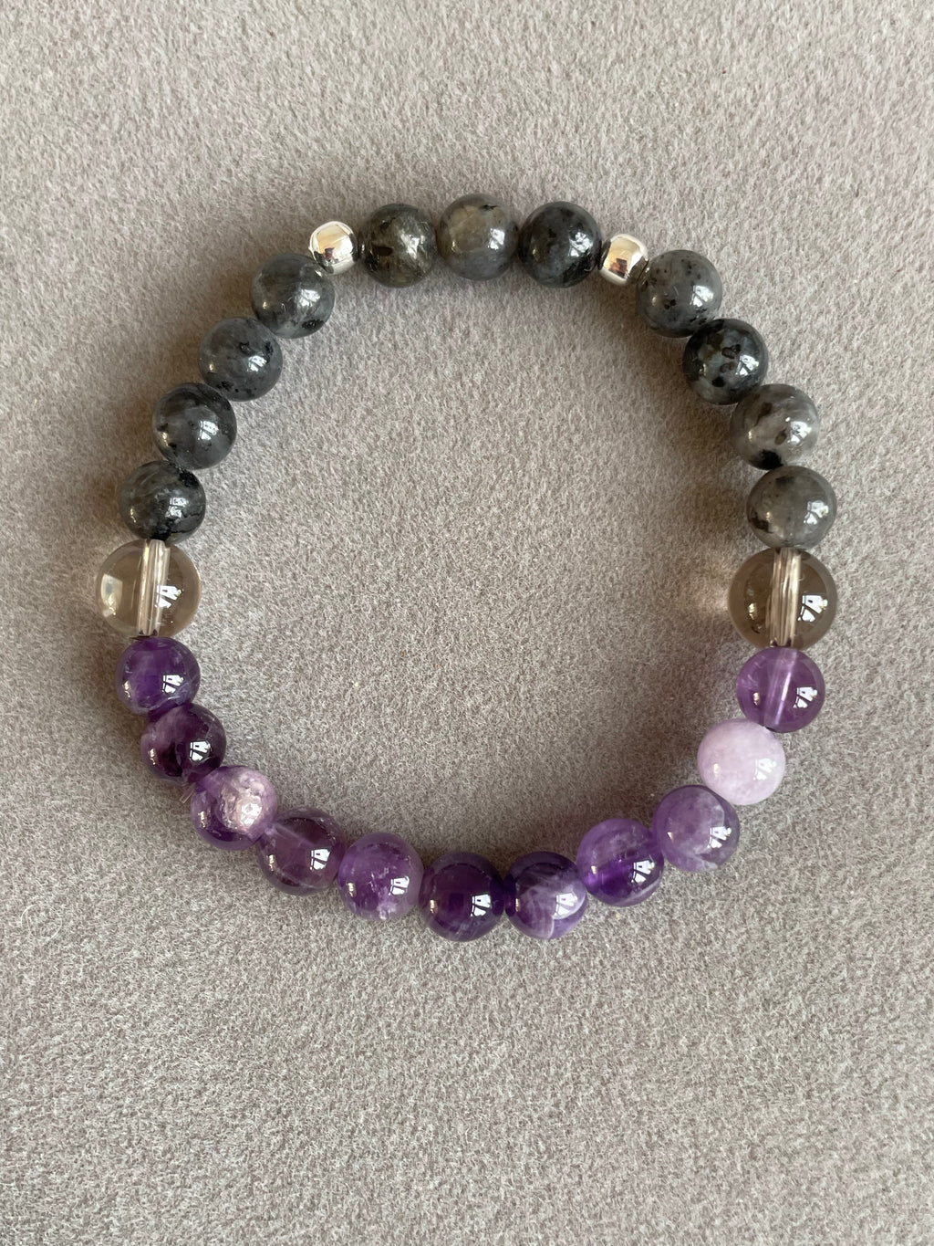 Labradorite, Amethyst and Smoky Quartz