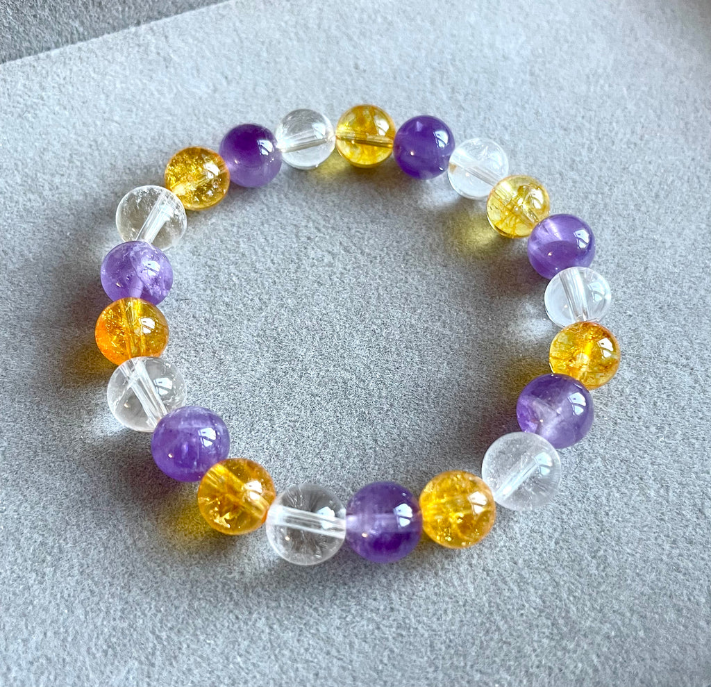 Citrine, Amethyst and Clear Quartz