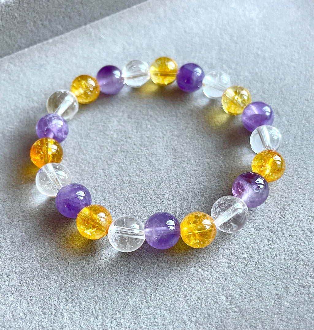 Citrine, Amethyst and Clear Quartz