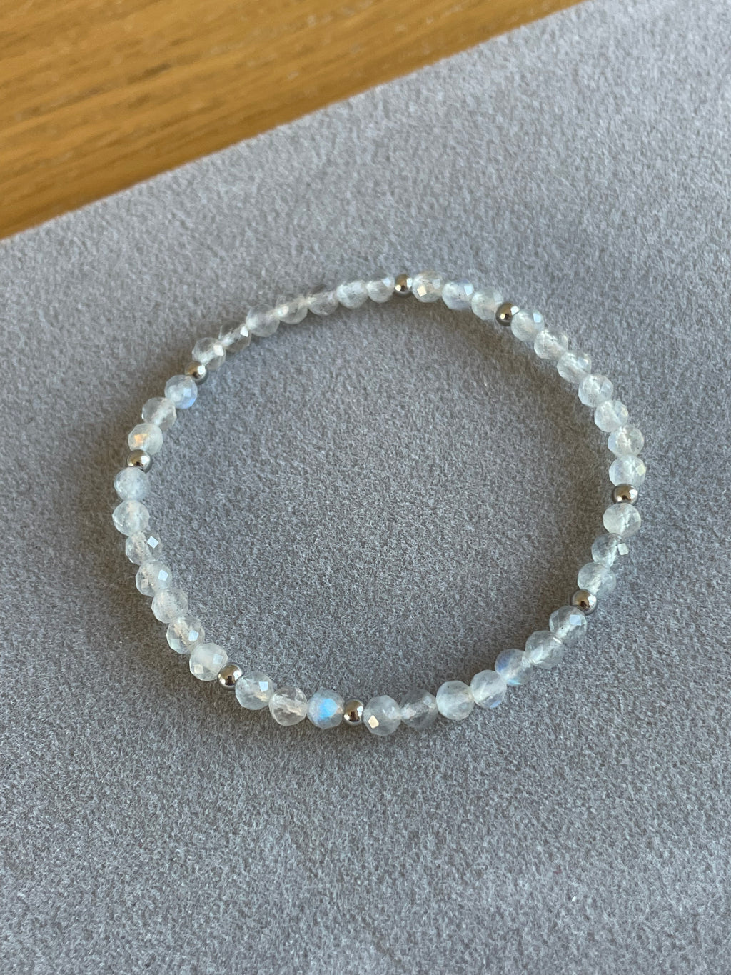 Faceted Grey Labradorite 4mm
