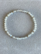 Faceted Grey Labradorite 4mm