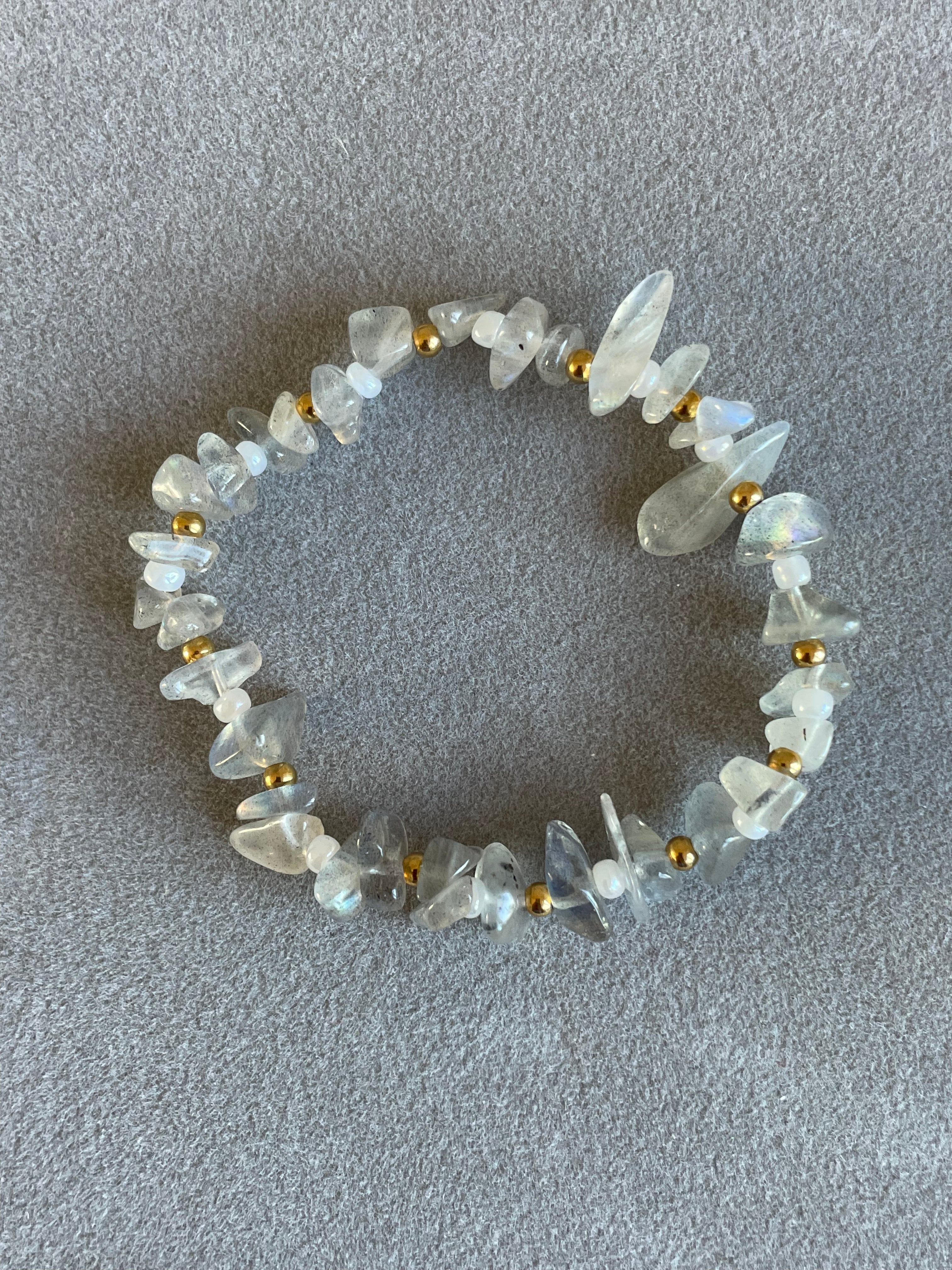 Grey Labradorite in Gravel Shape