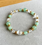 Green Aventurine, Clear Quartz and Selenite