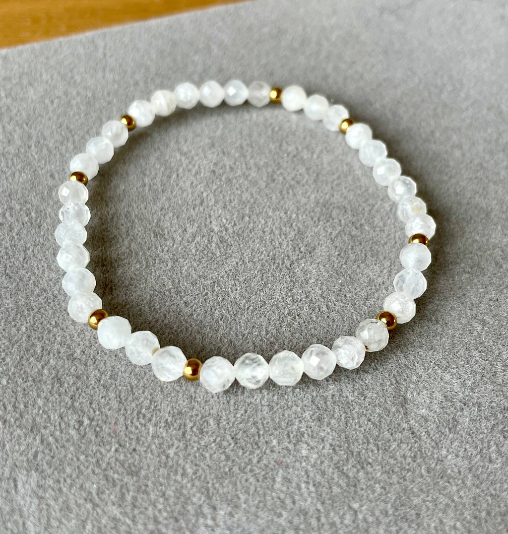 Faceted Moonstone 4mm