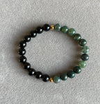 Obsidian and Moss Agate