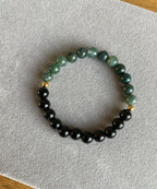 Obsidian and Moss Agate