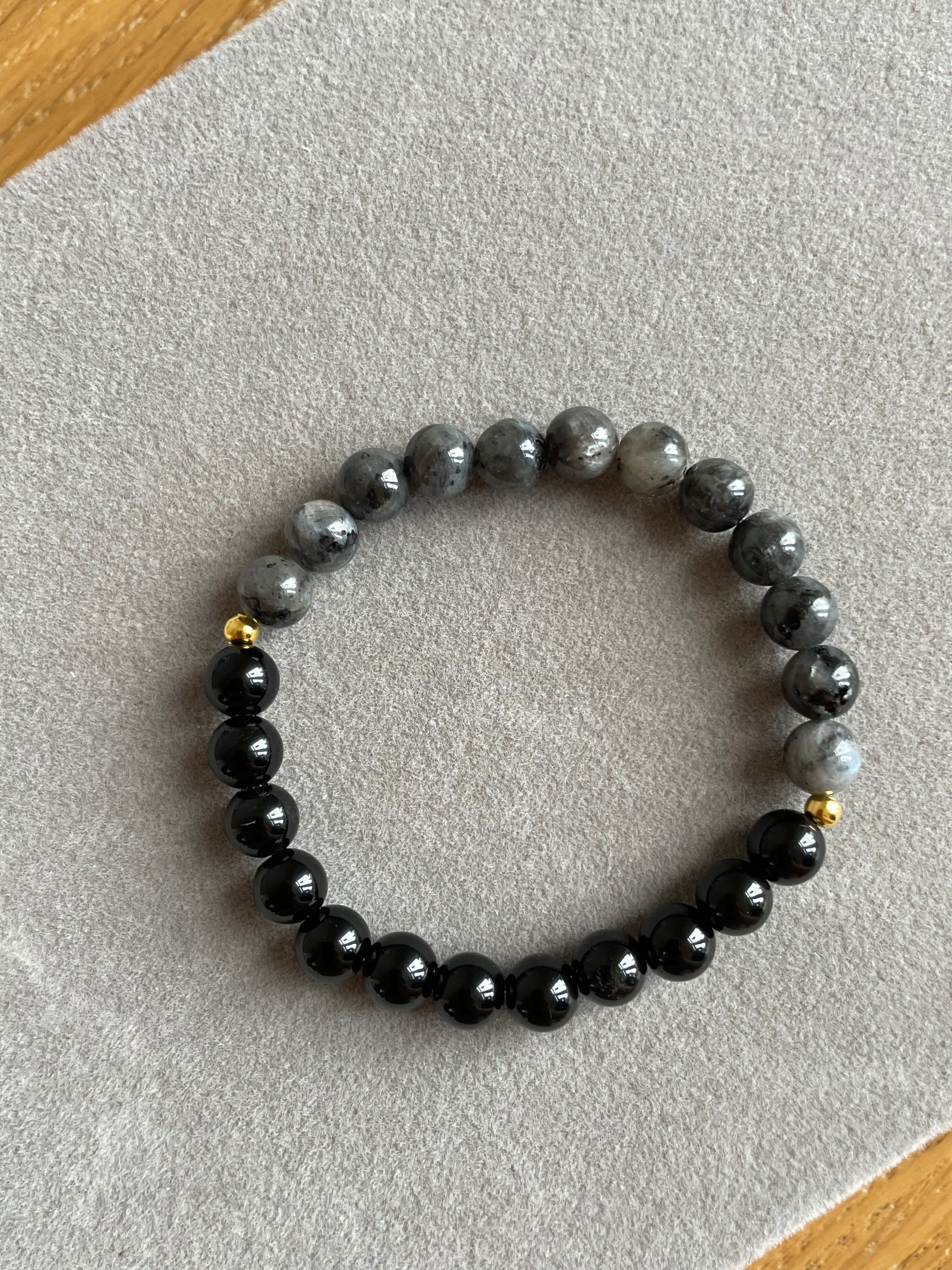 Obsidian and Labradorite