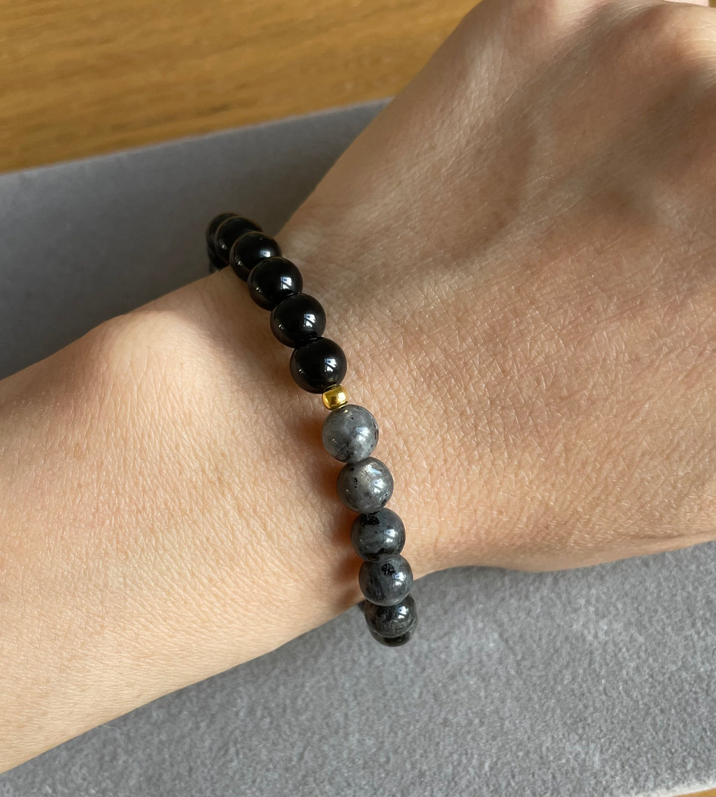 Obsidian and Labradorite